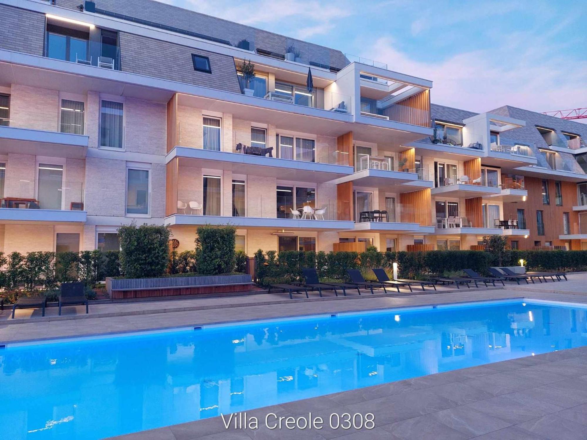 Villa Creole 0308 Luxe Appartement Met Verwarmd Zwembad Nieuwpoort Jachthaven Exterior photo